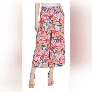 Jessica‎ Simpson Pink and Orange Floral Wide-Leg Pants